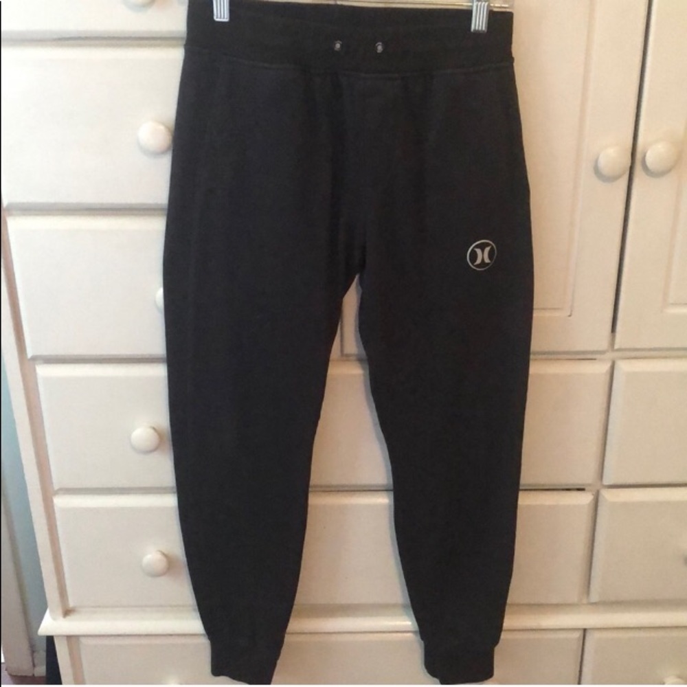 Hurley Joggers Sweatpants Nike Dri-Fit Black Small